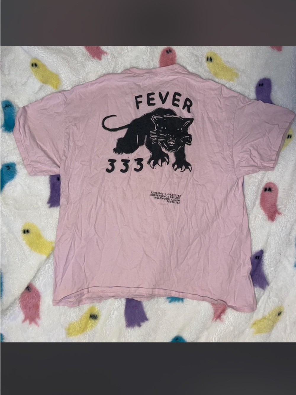 Fever 333 pastel pink t shirt
